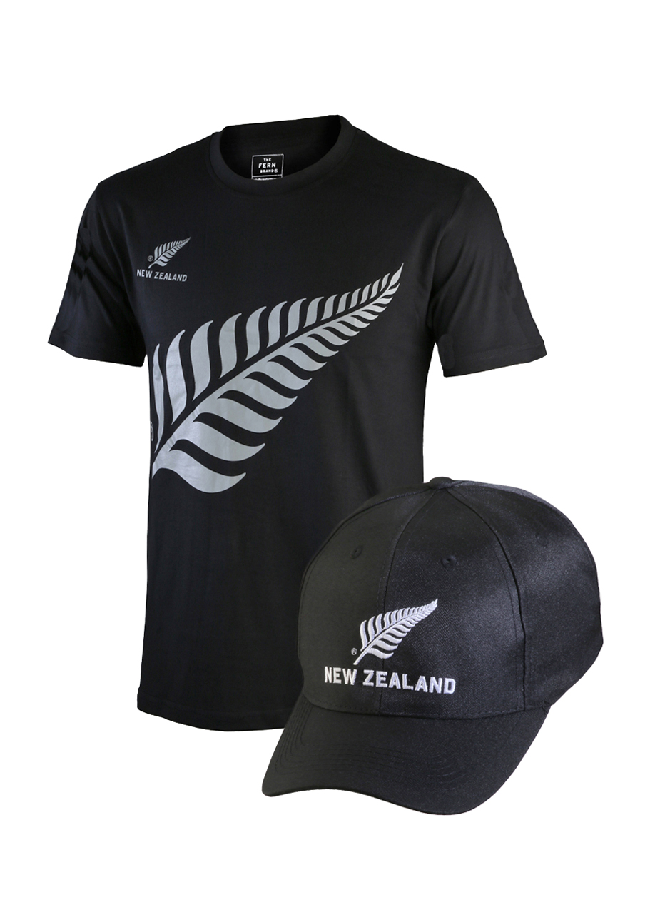 Adult Silver Fern Cap and T Shirt Combo